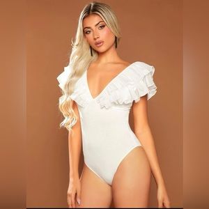 Ruffle bodysuit (never worn)